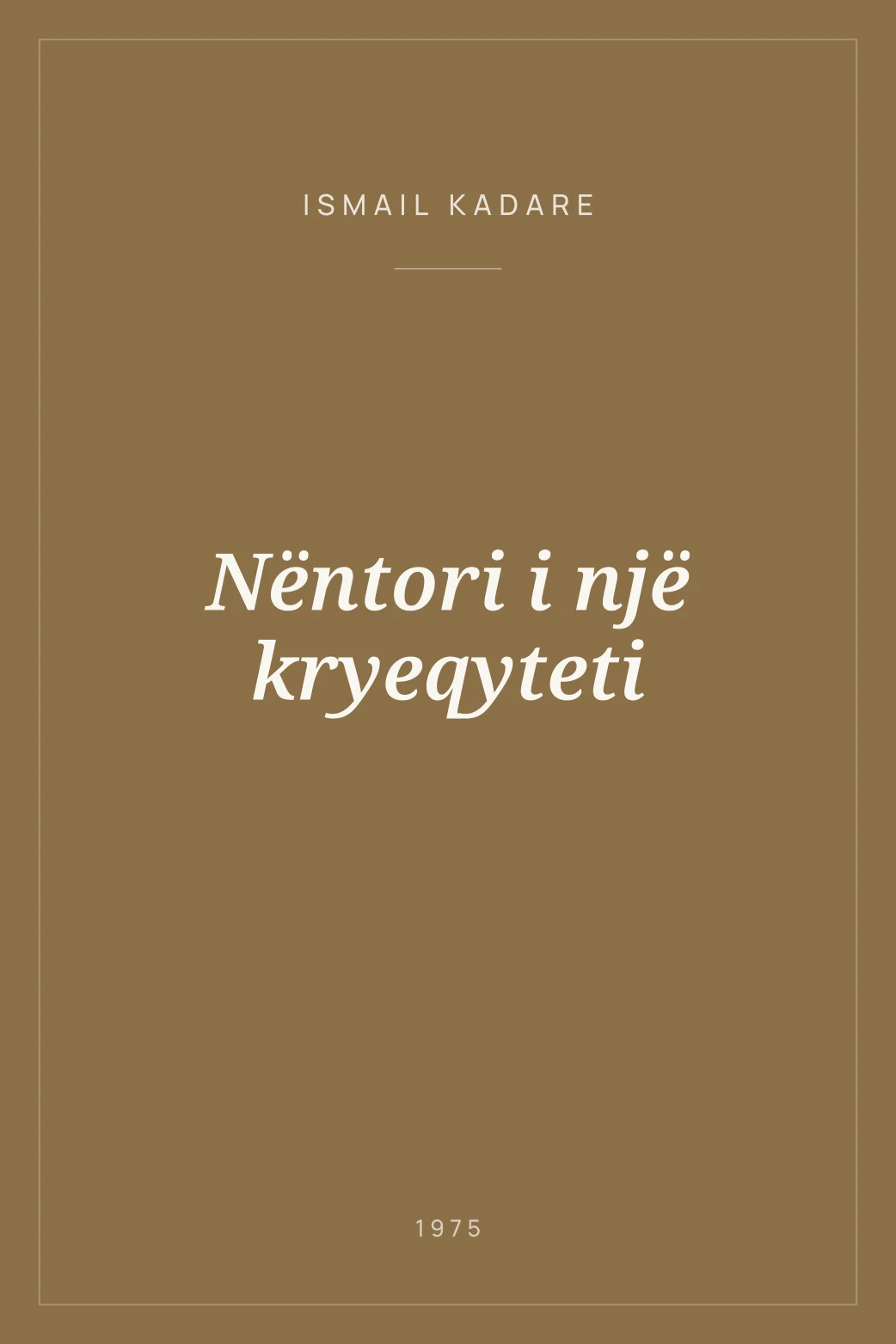 Portada de Nëntori i një kryeqyteti