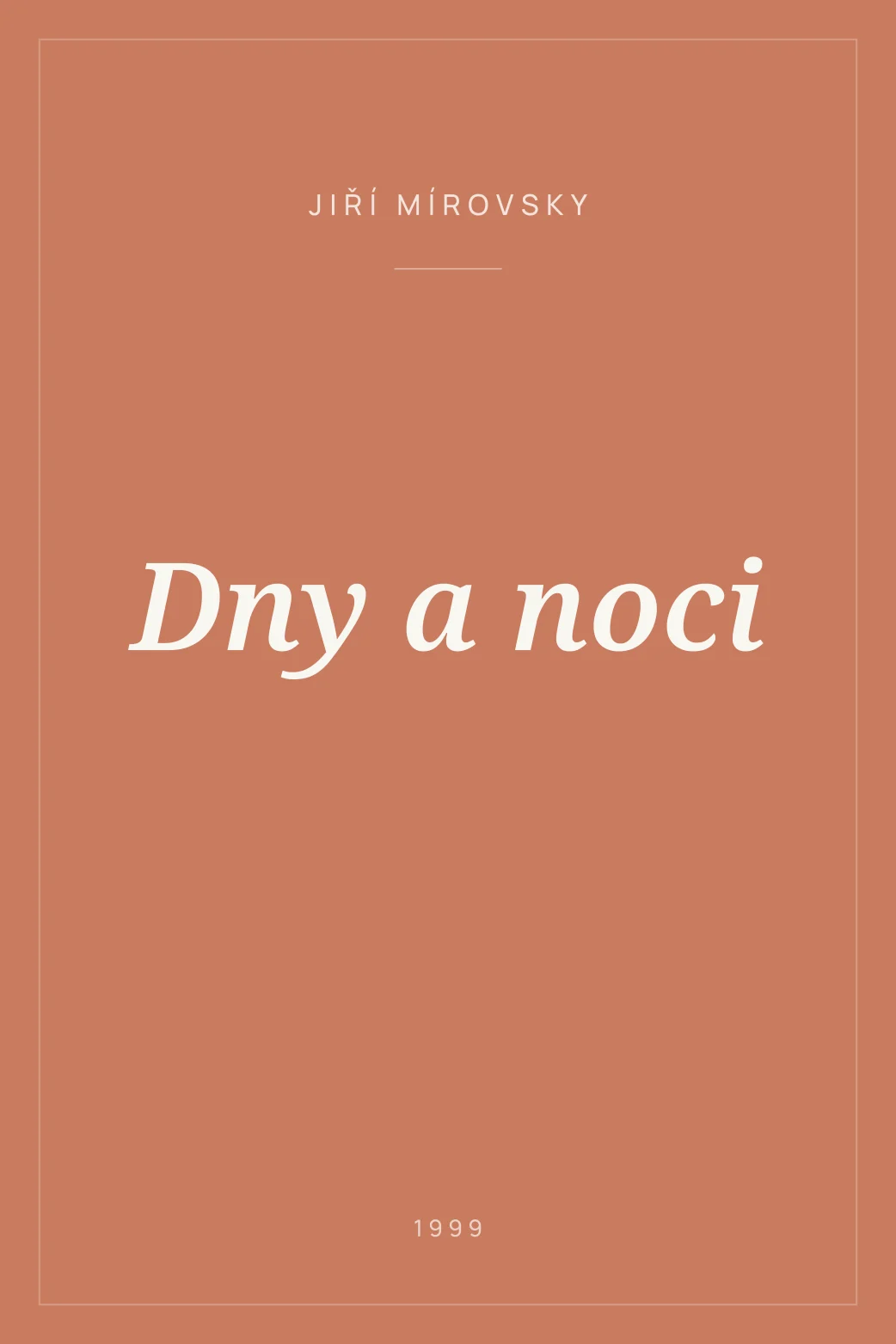 Portada de Dny a noci