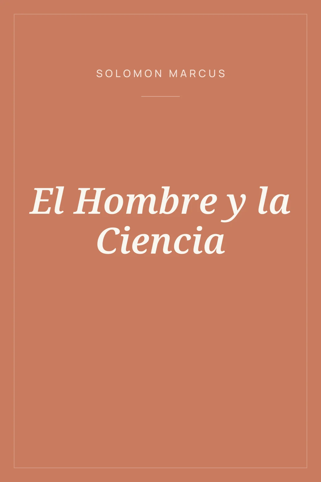 Portada de El Hombre y la Ciencia