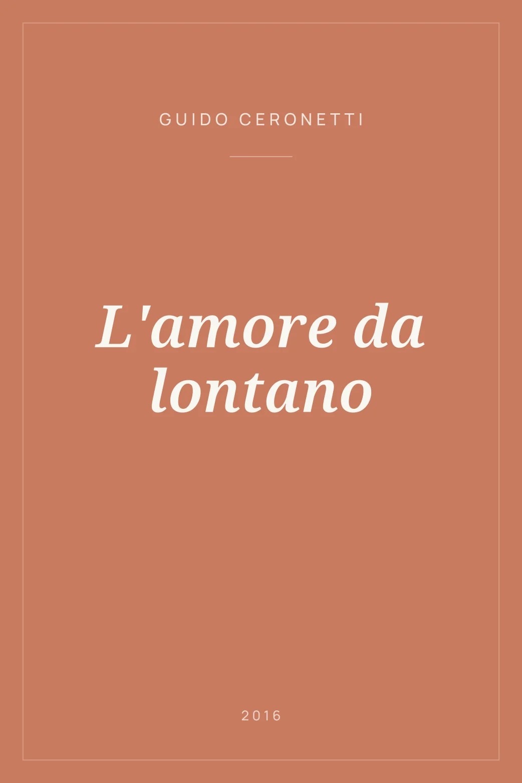 Portada de L'amore da lontano