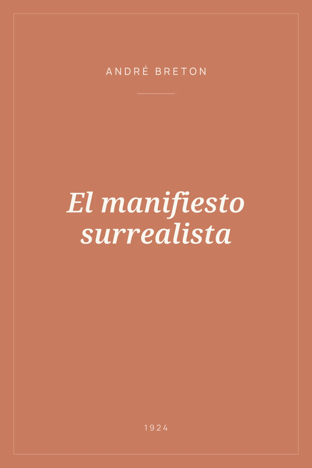 Portada de El manifiesto surrealista