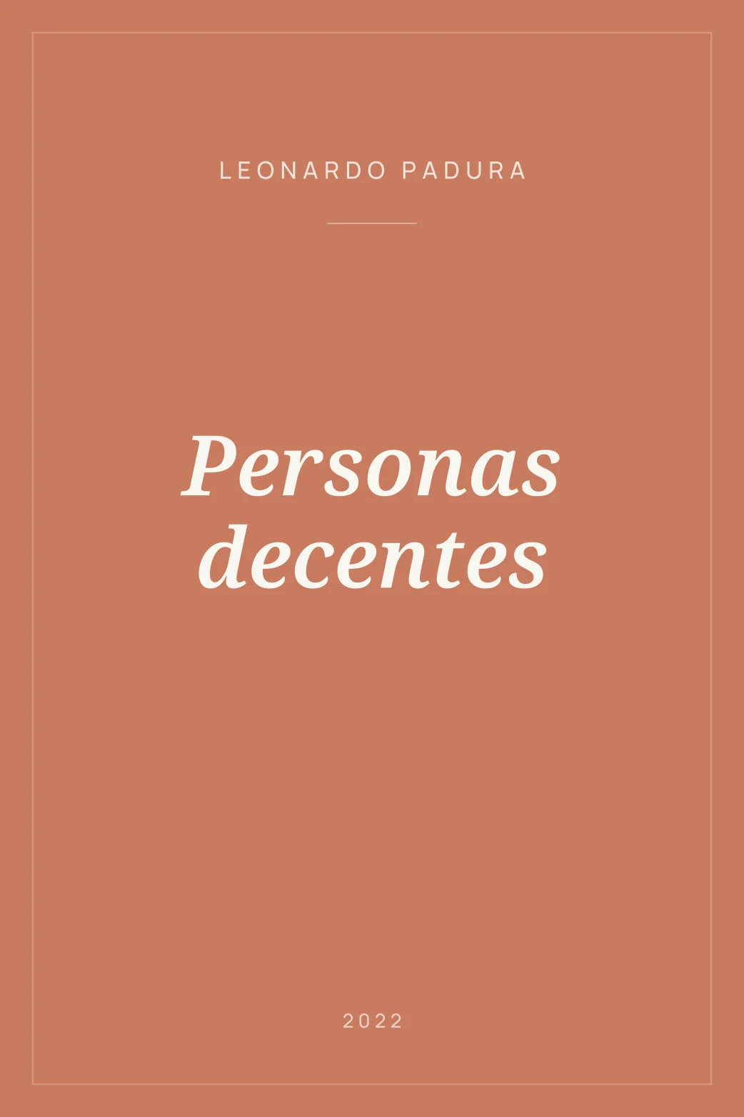 Portada de Personas decentes