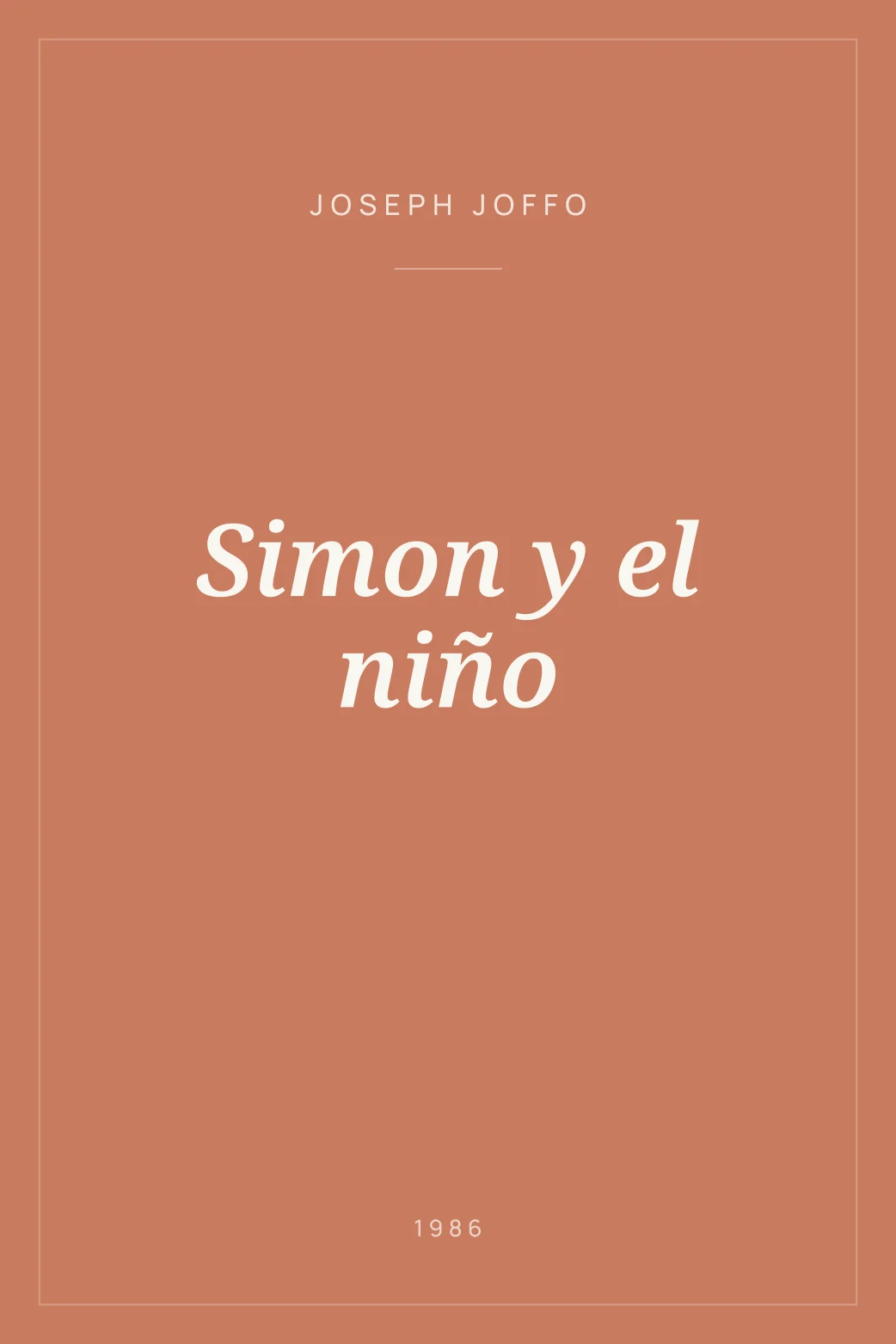 Portada de Simon y el niño