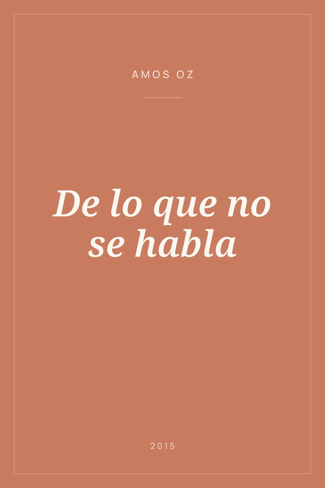 Portada de De lo que no se habla