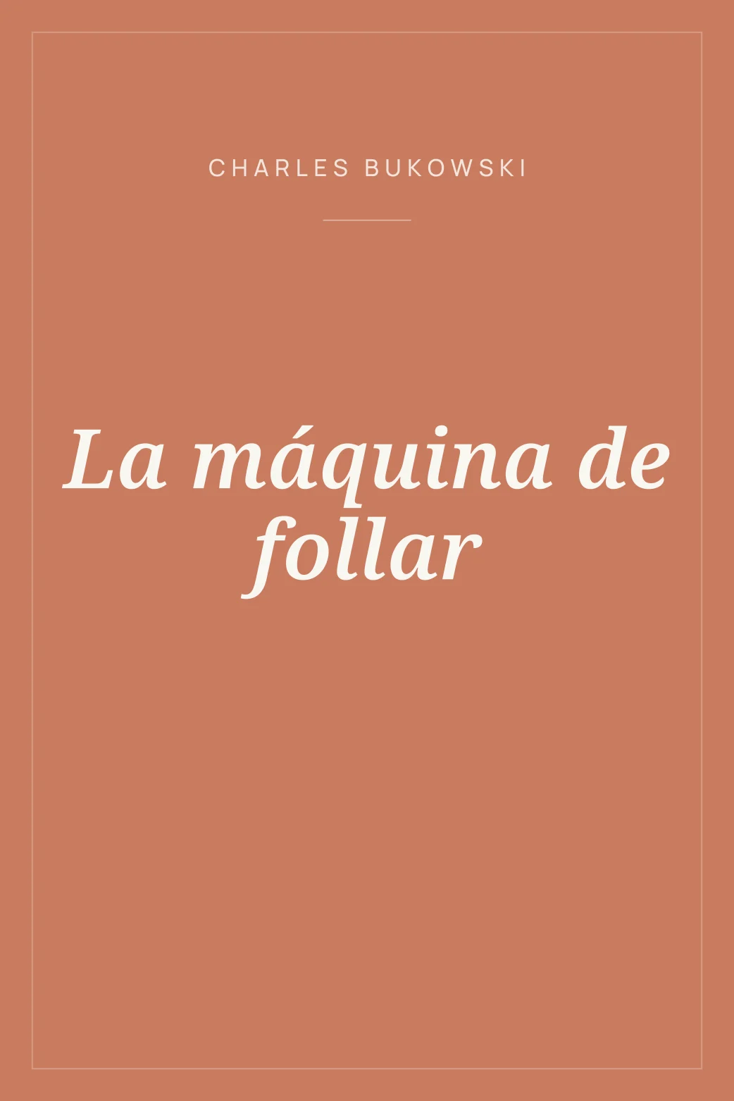 Portada de La máquina de follar
