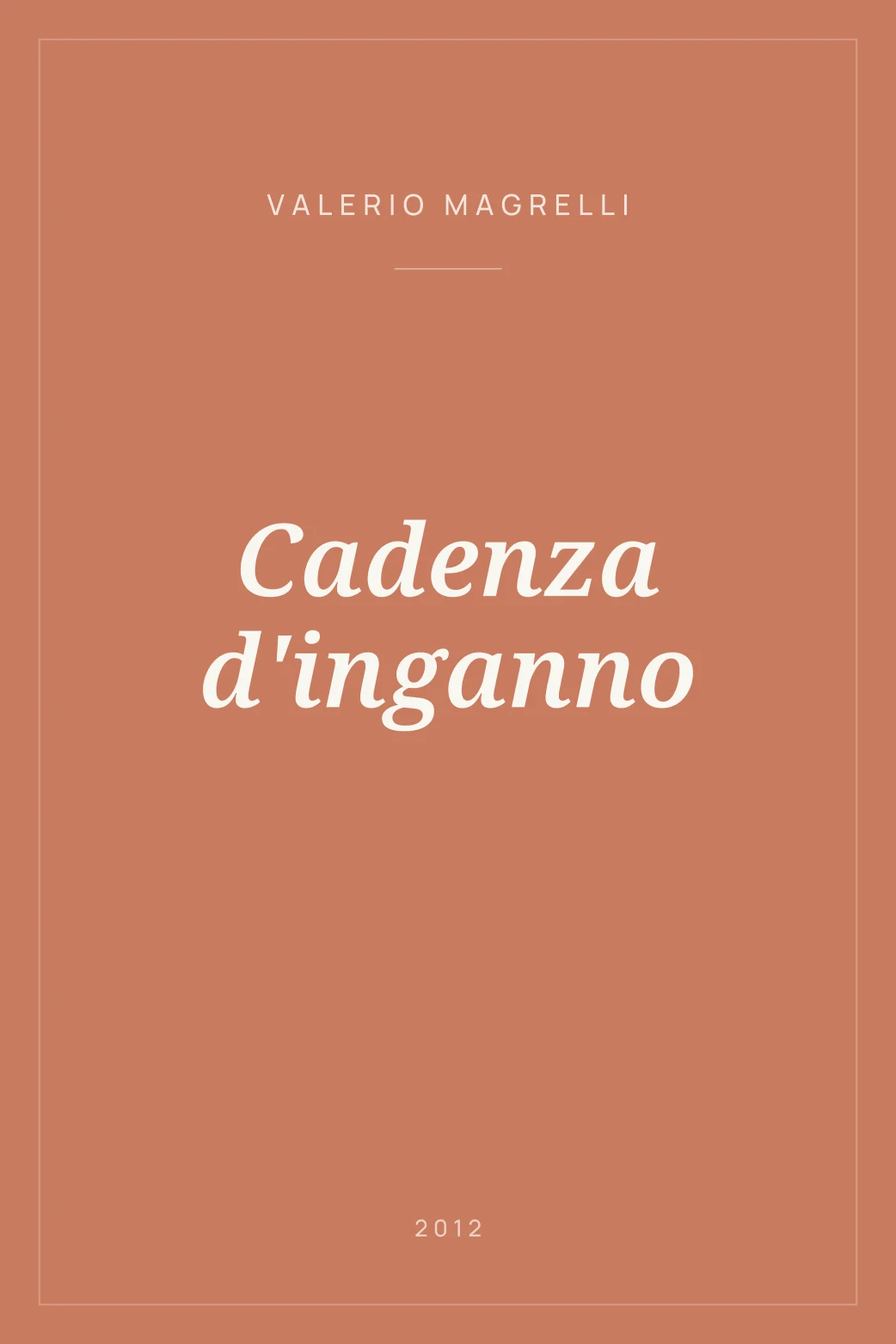 Portada de Cadenza d'inganno