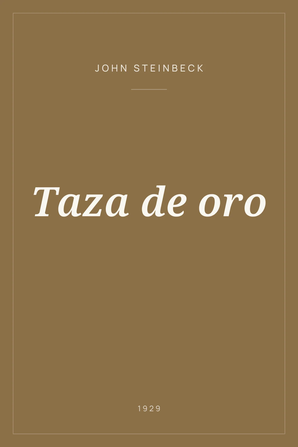 Portada de Taza de oro