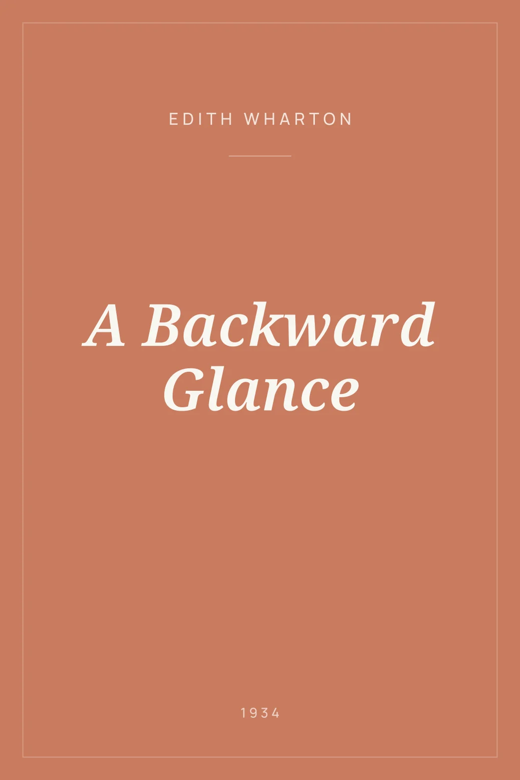 Portada de A Backward Glance