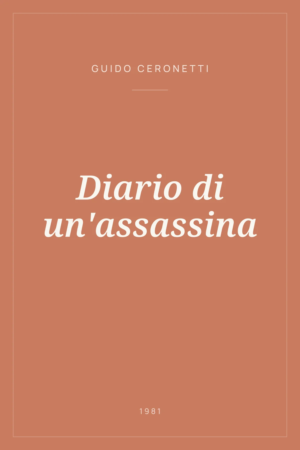 Portada de Diario di un'assassina