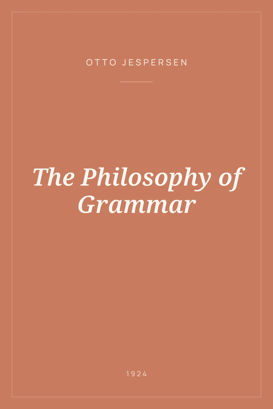 Portada de The Philosophy of Grammar