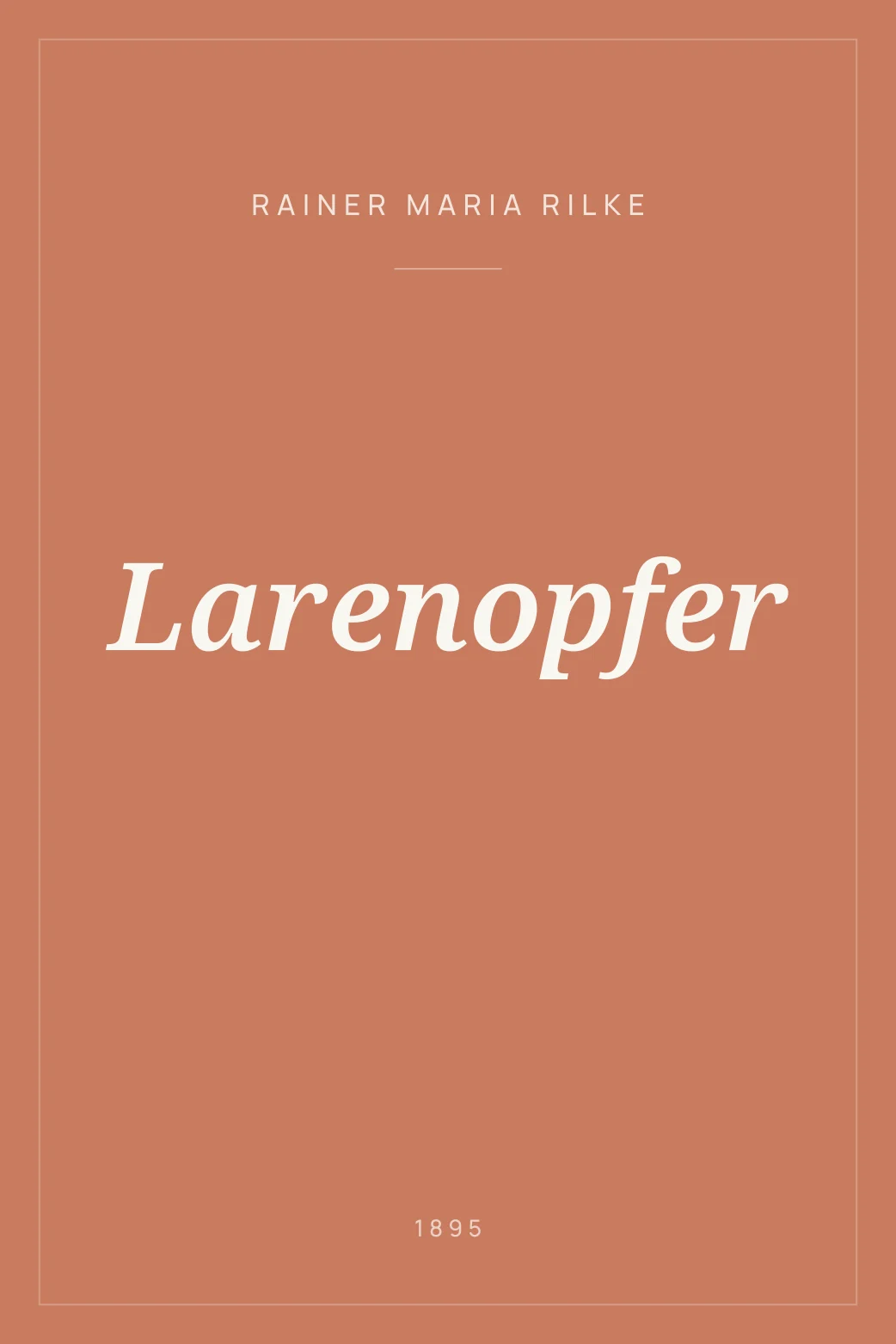 Portada de Larenopfer