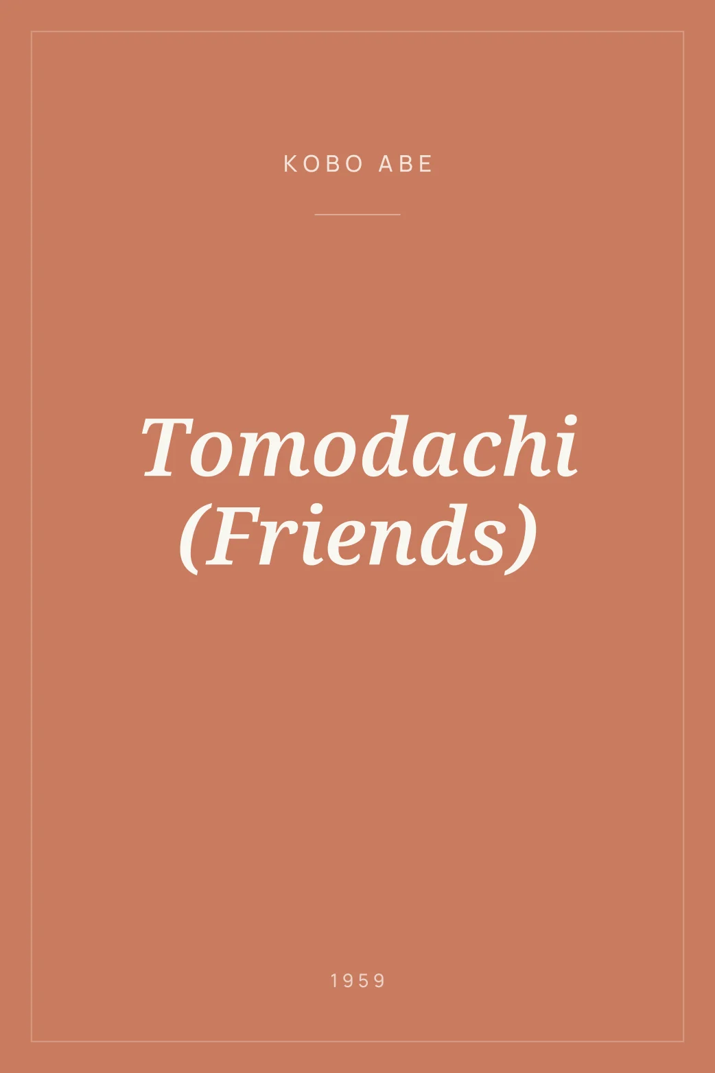 Portada de Tomodachi (Friends)