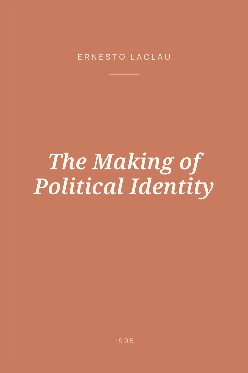 Portada de The Making of Political Identity