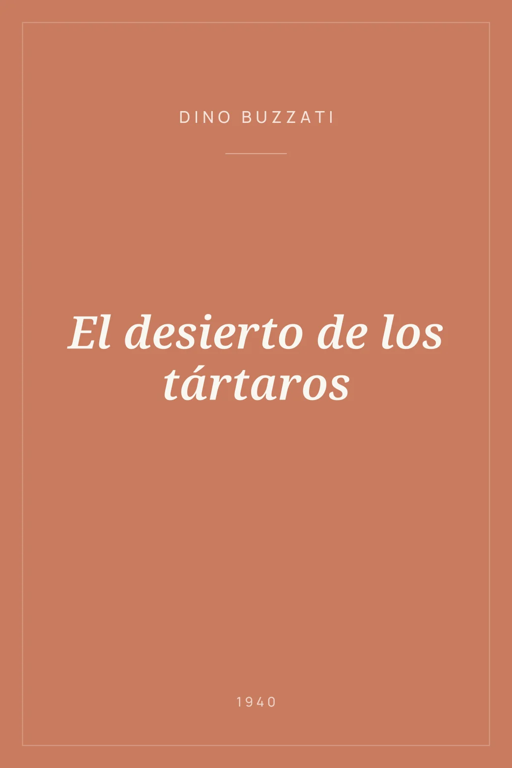 Portada de El desierto de los tártaros