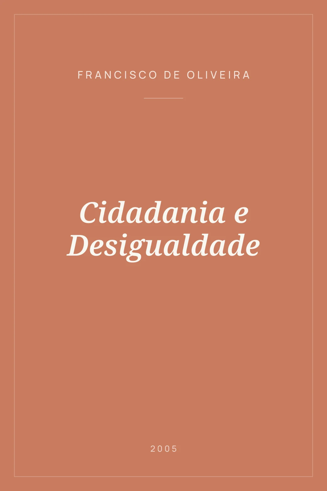 Portada de Cidadania e Desigualdade