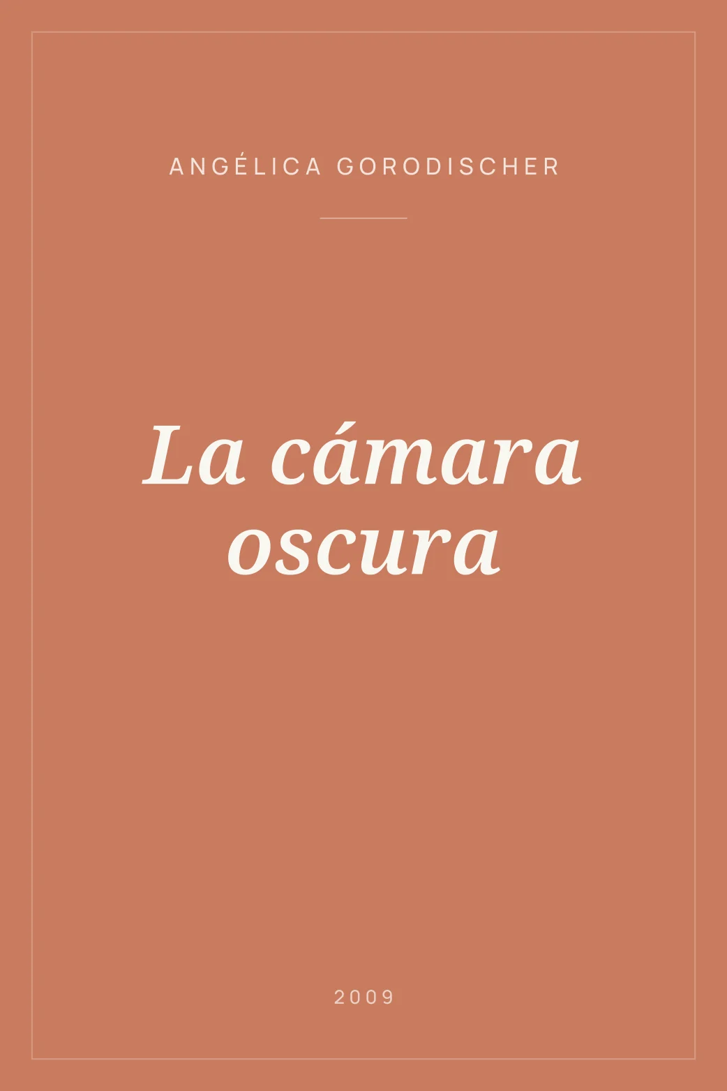 Portada de La cámara oscura