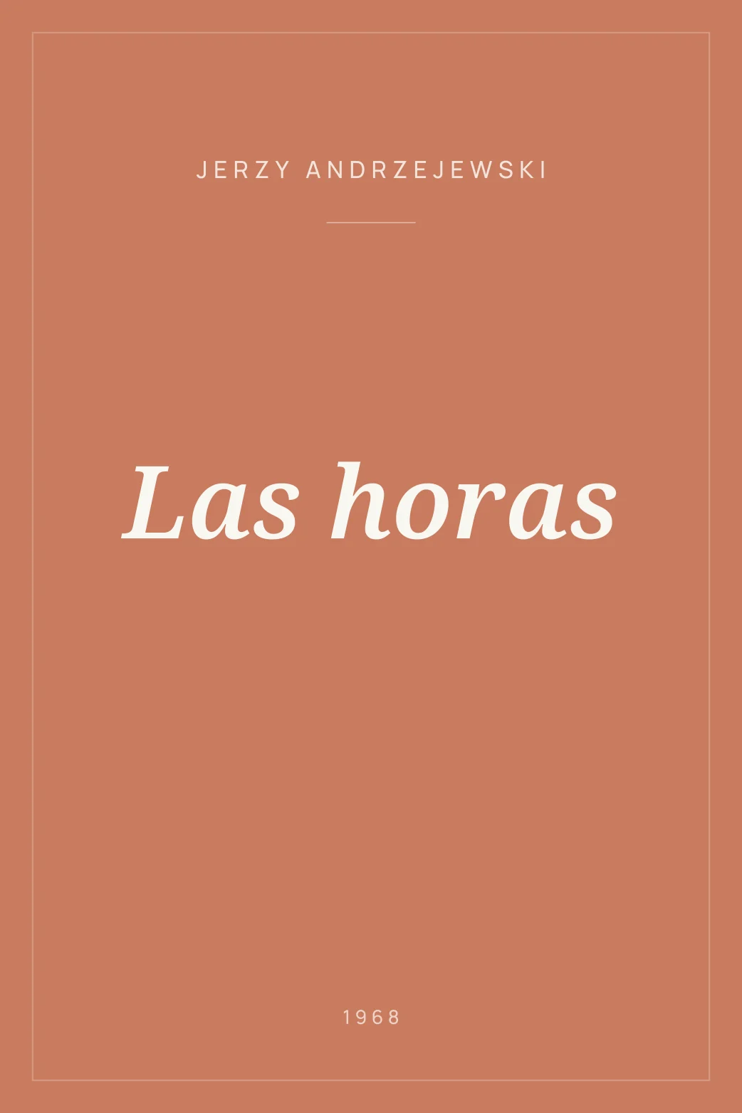 Portada de Las horas