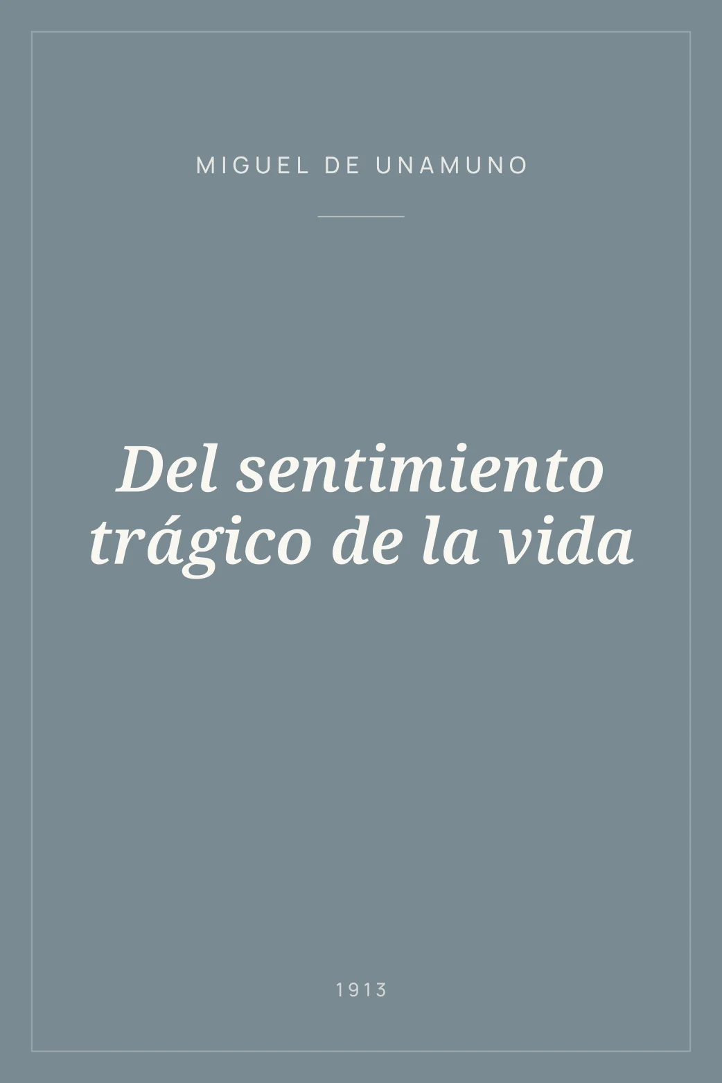 Portada de Del sentimiento trágico de la vida