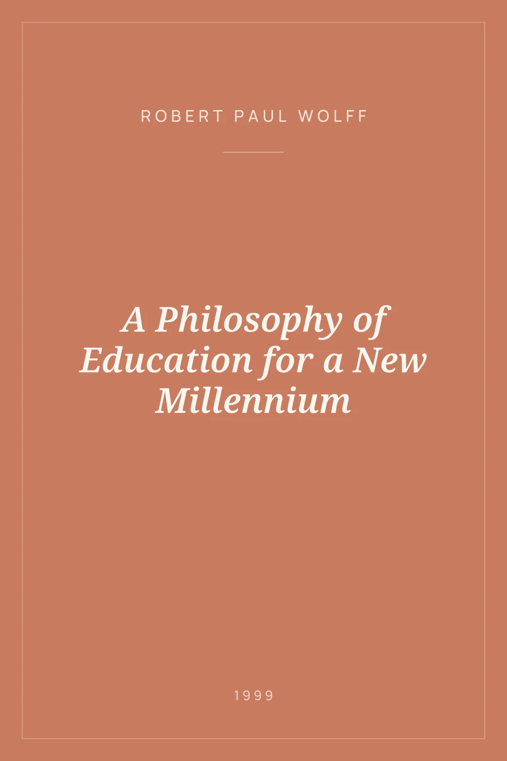 Portada de A Philosophy of Education for a New Millennium