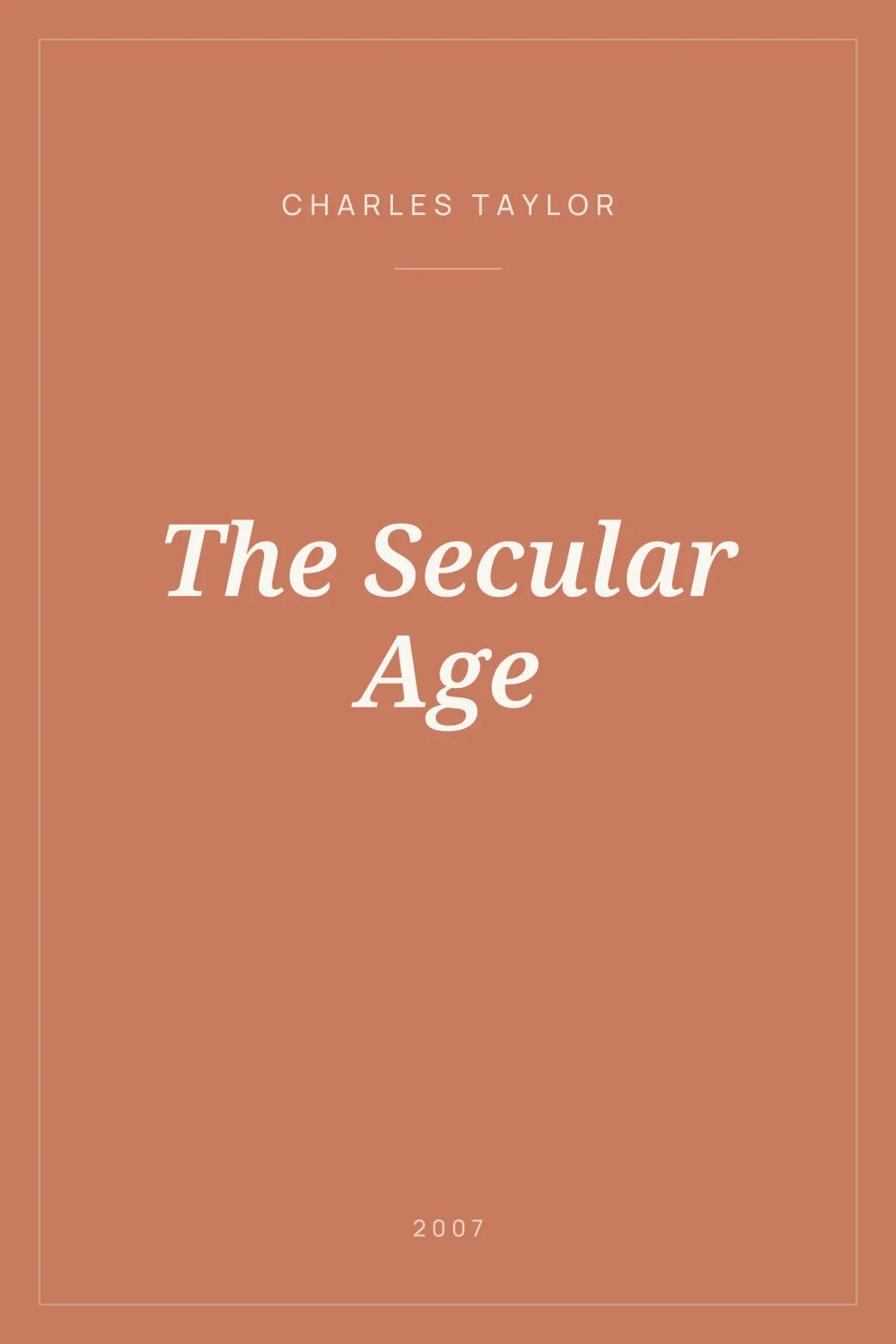 Portada de The Secular Age