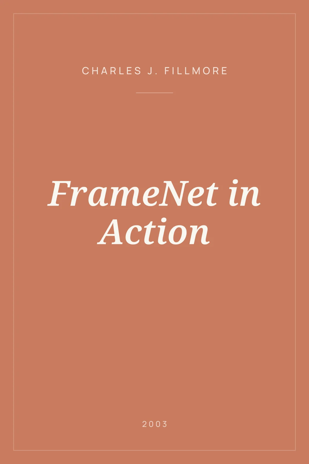 Portada de FrameNet in Action