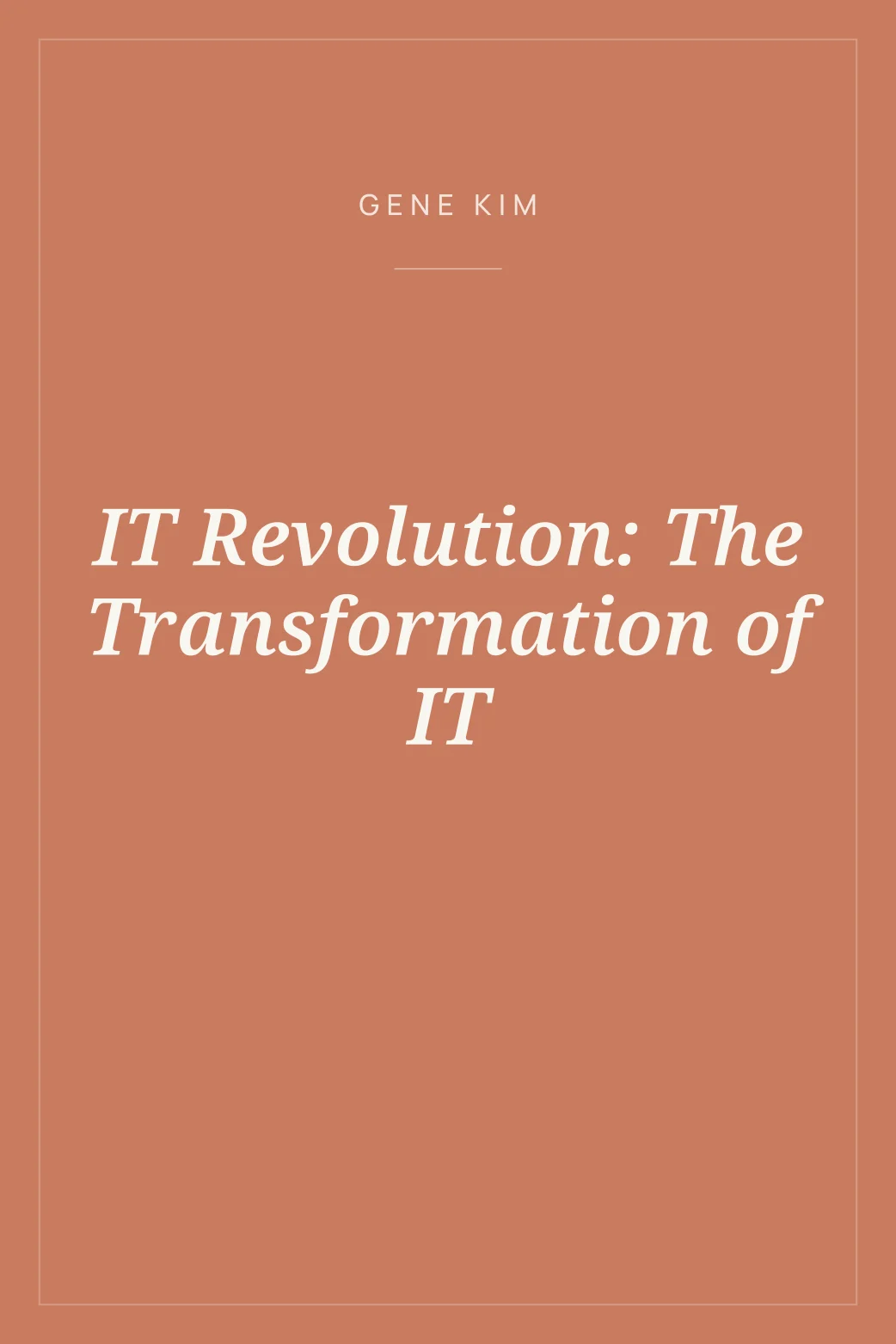 Portada de IT Revolution: The Transformation of IT