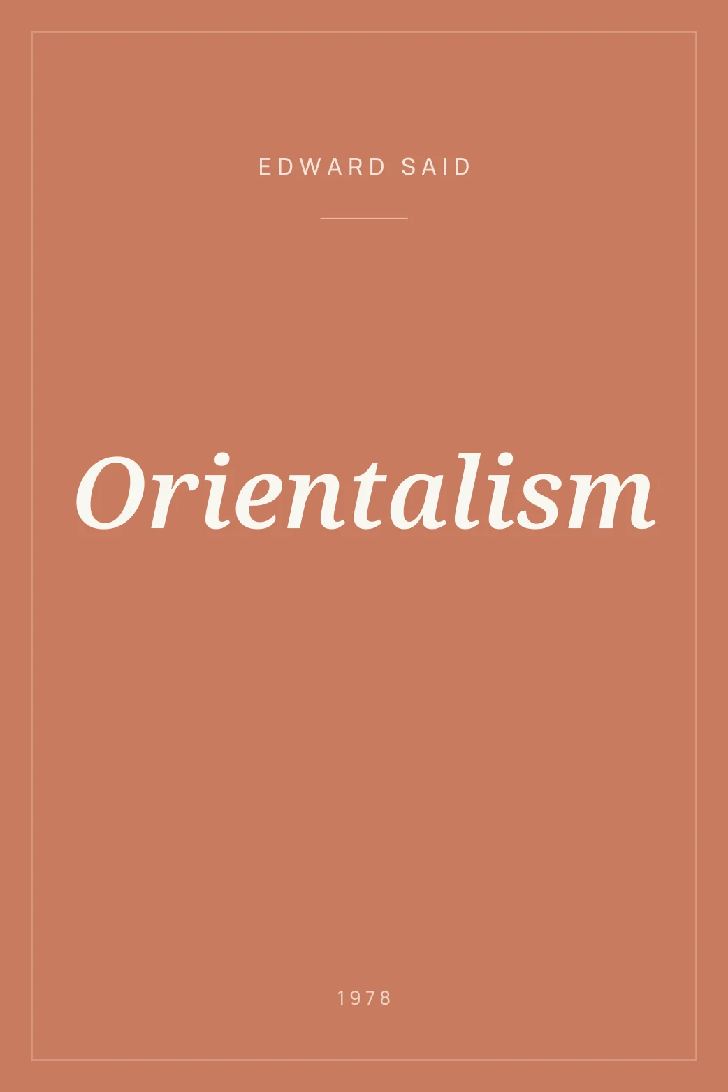 Portada de Orientalism