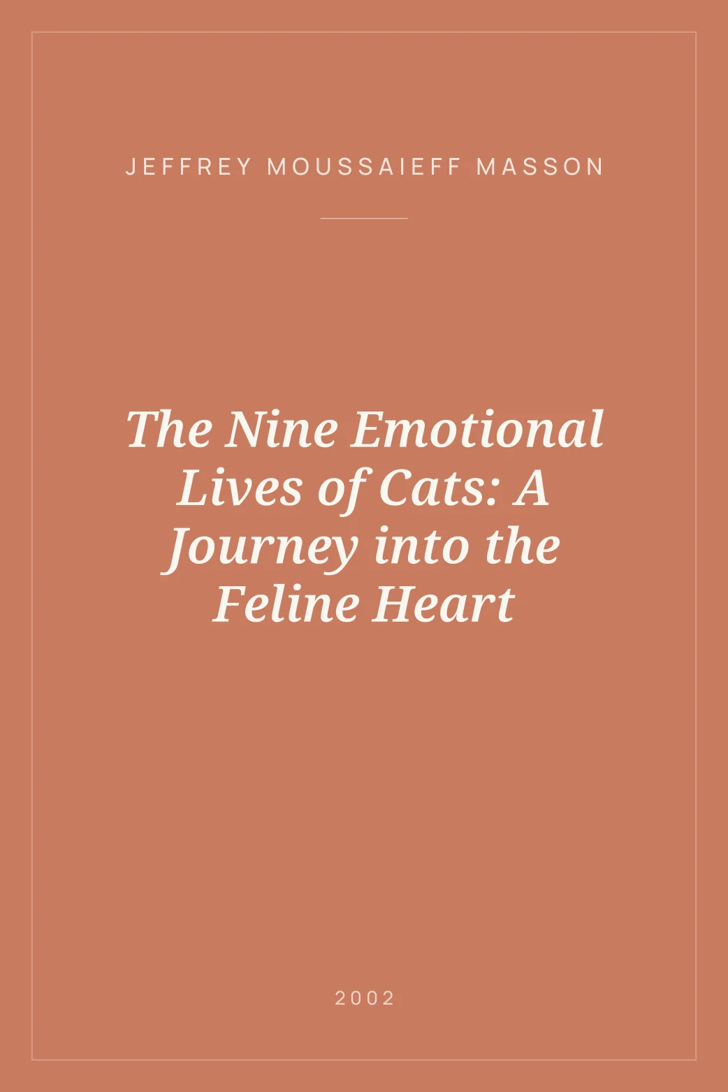 Portada de The Nine Emotional Lives of Cats: A Journey into the Feline Heart