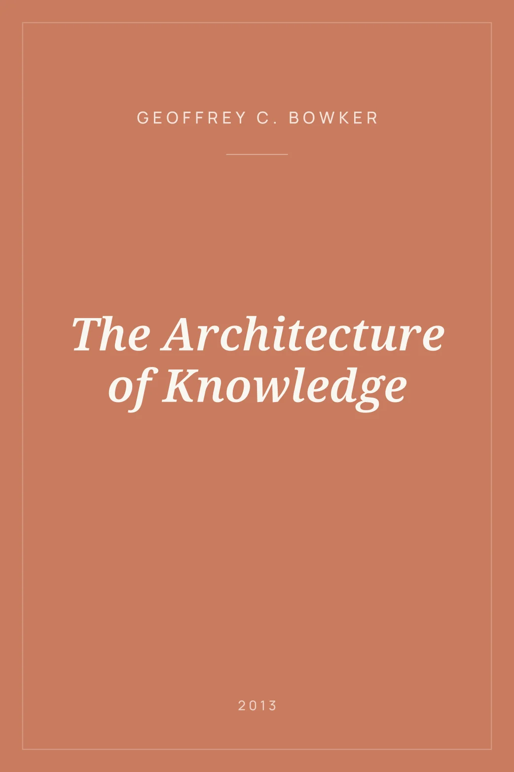 Portada de The Architecture of Knowledge