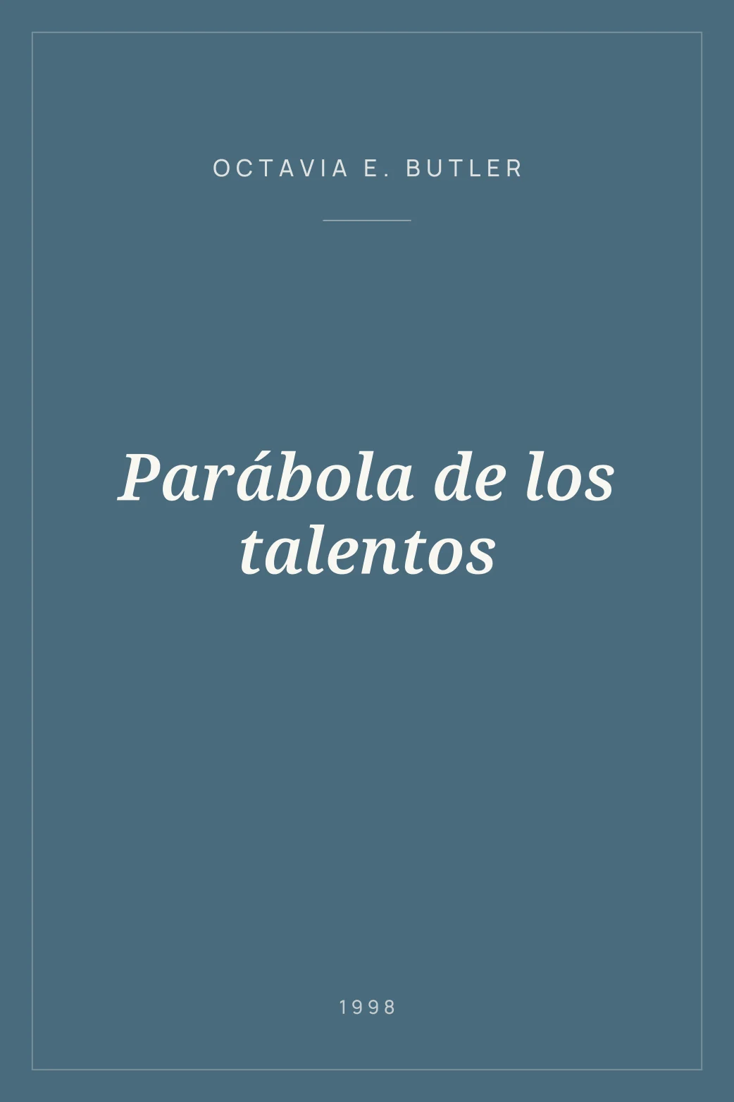 Portada de Parábola de los talentos