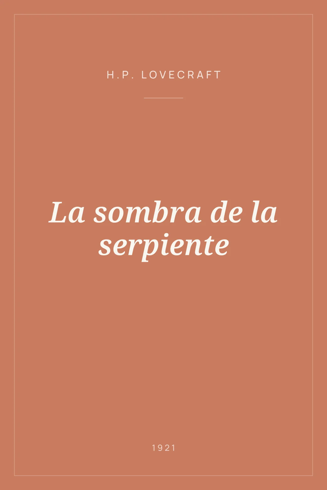 Portada de La sombra de la serpiente