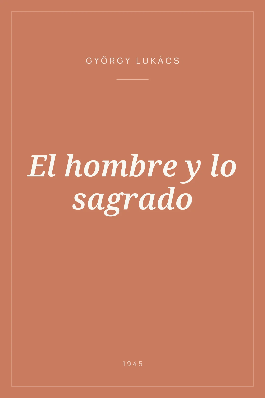 Portada de El hombre y lo sagrado