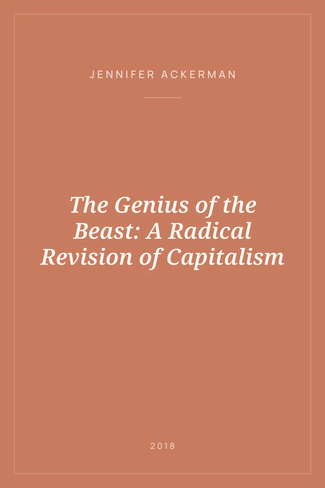 Portada de The Genius of the Beast: A Radical Revision of Capitalism