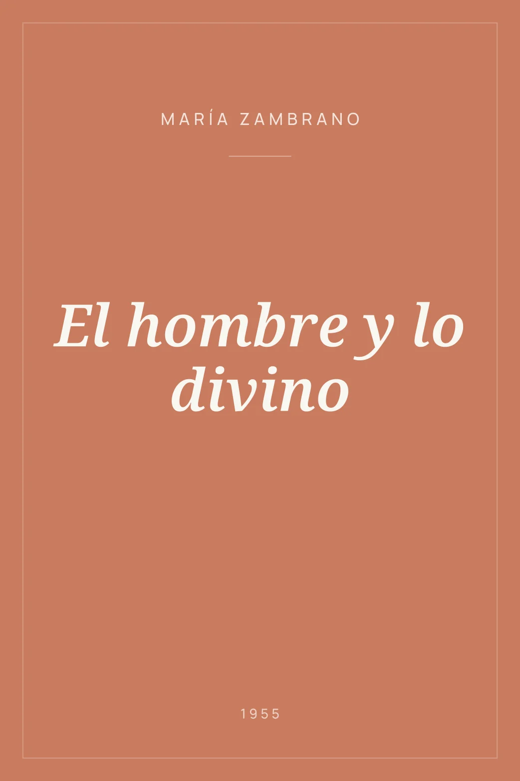 Portada de El hombre y lo divino