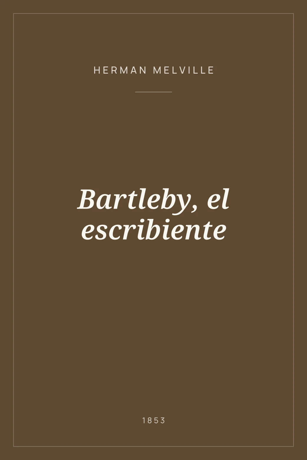 Portada de Bartleby, el escribiente