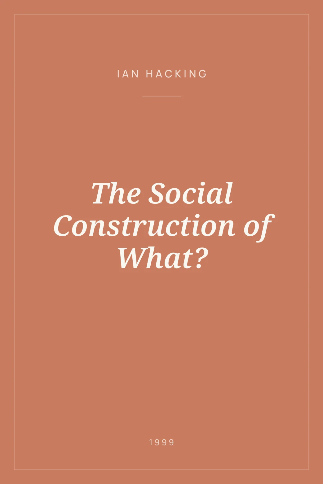 Portada de The Social Construction of What?
