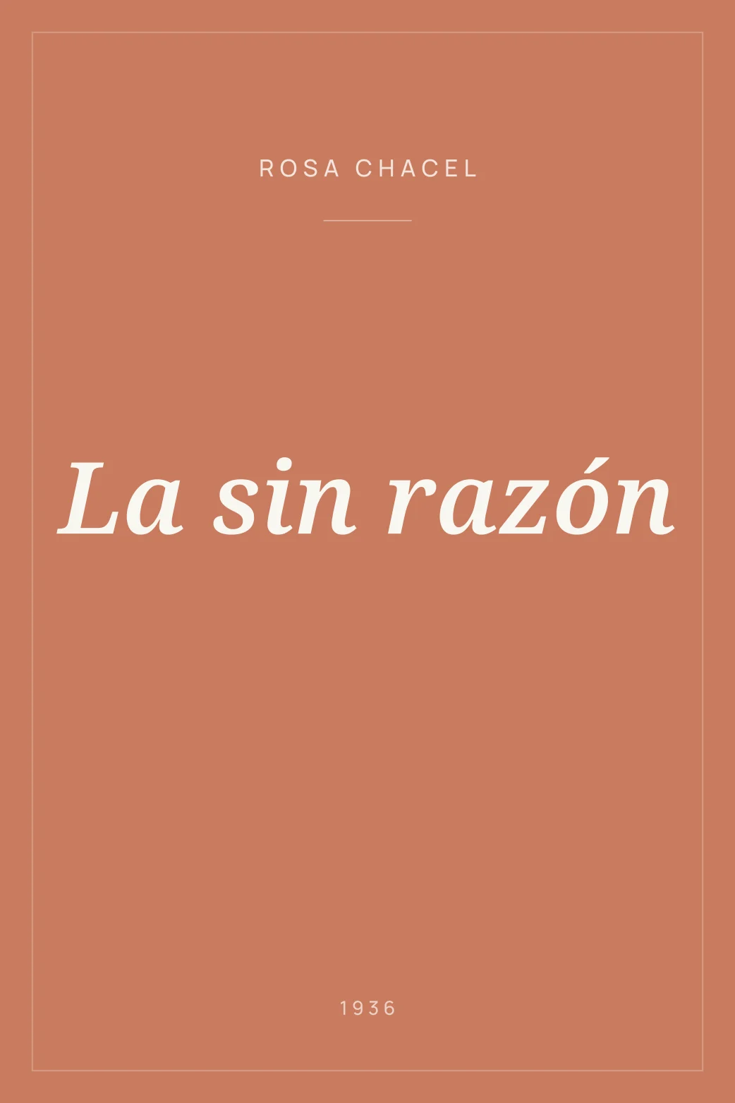 Portada de La sin razón