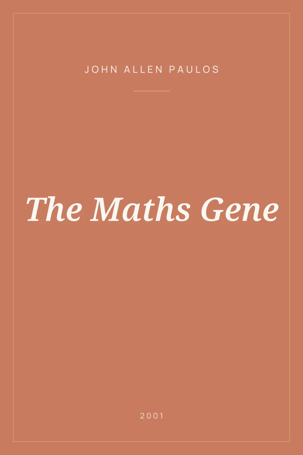 Portada de The Maths Gene
