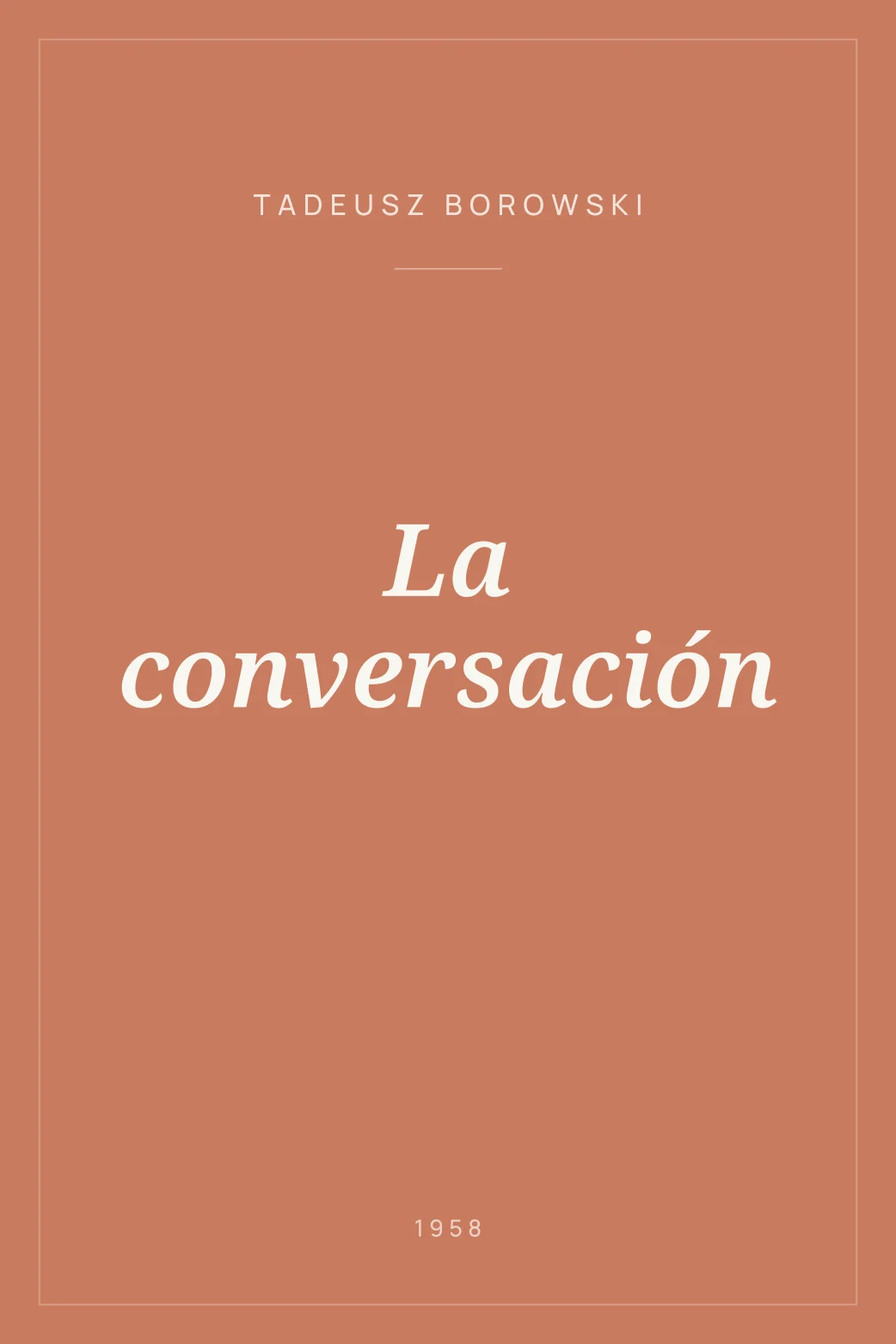 Portada de La conversación