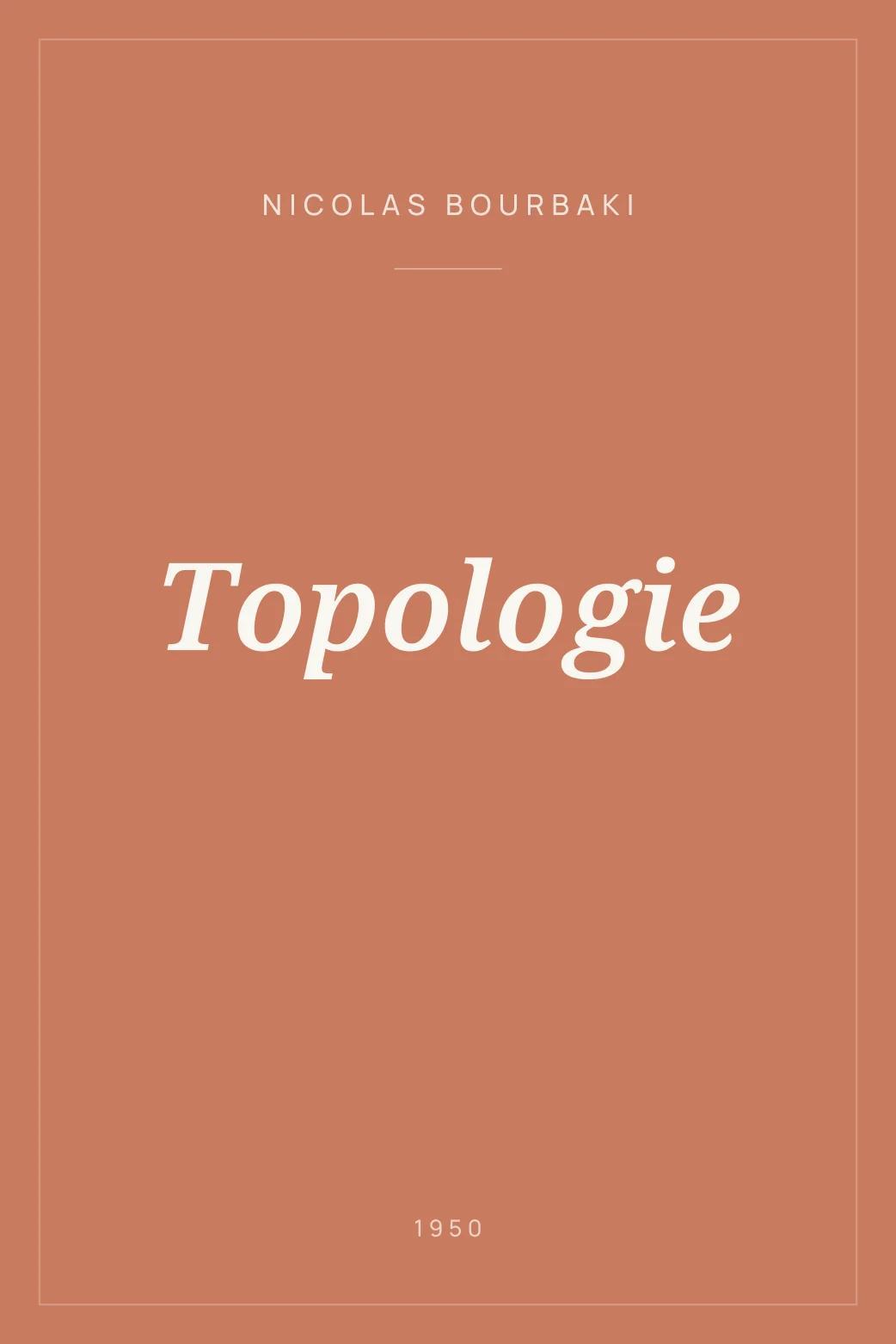 Portada de Topologie