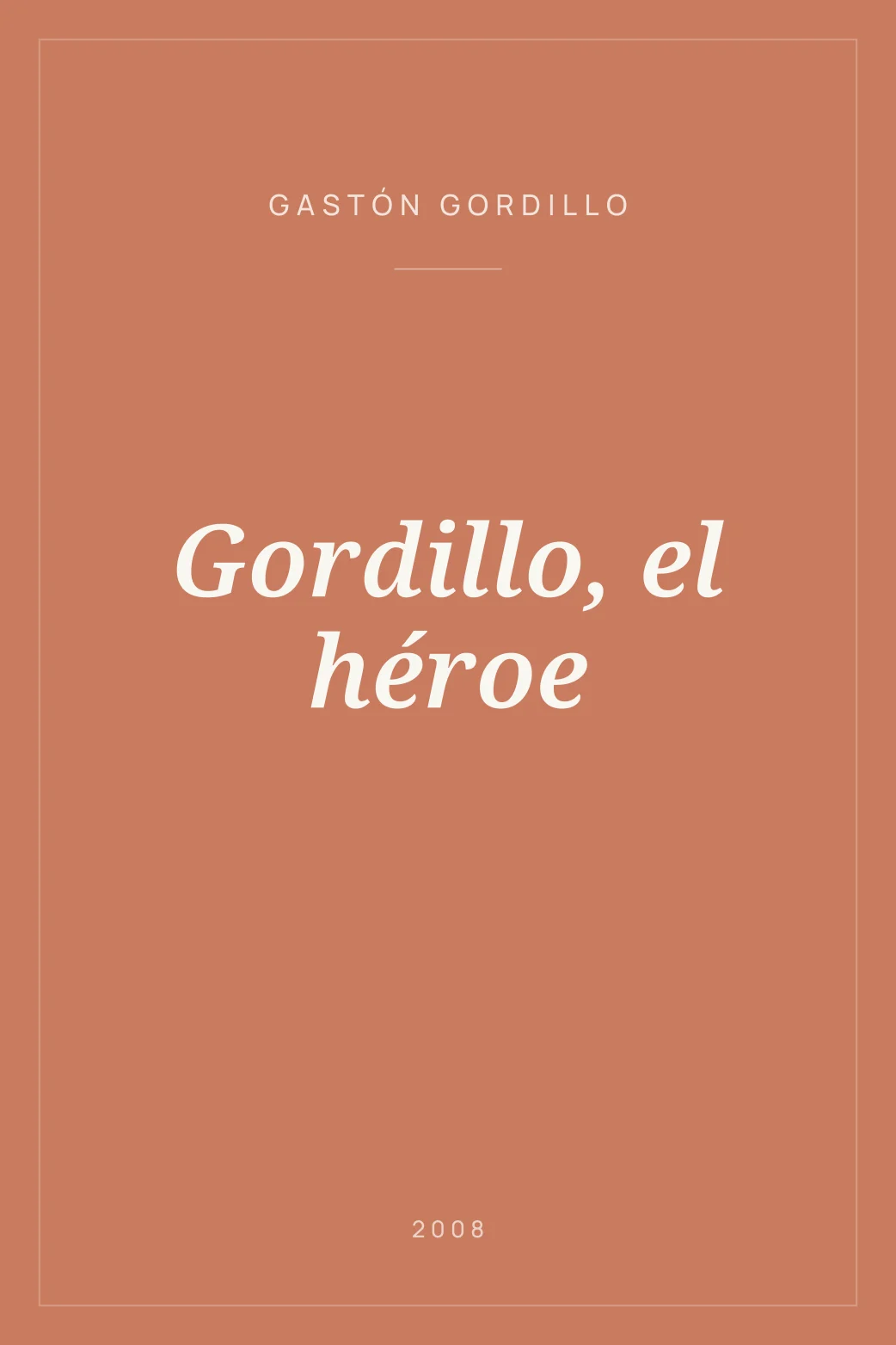 Portada de Gordillo, el héroe