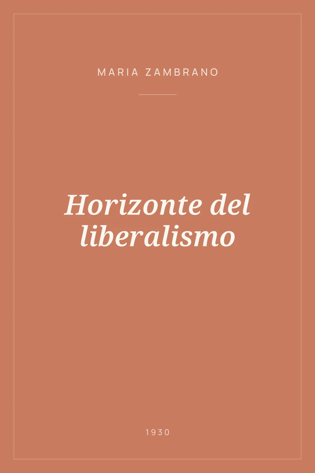 Portada de Horizonte del liberalismo