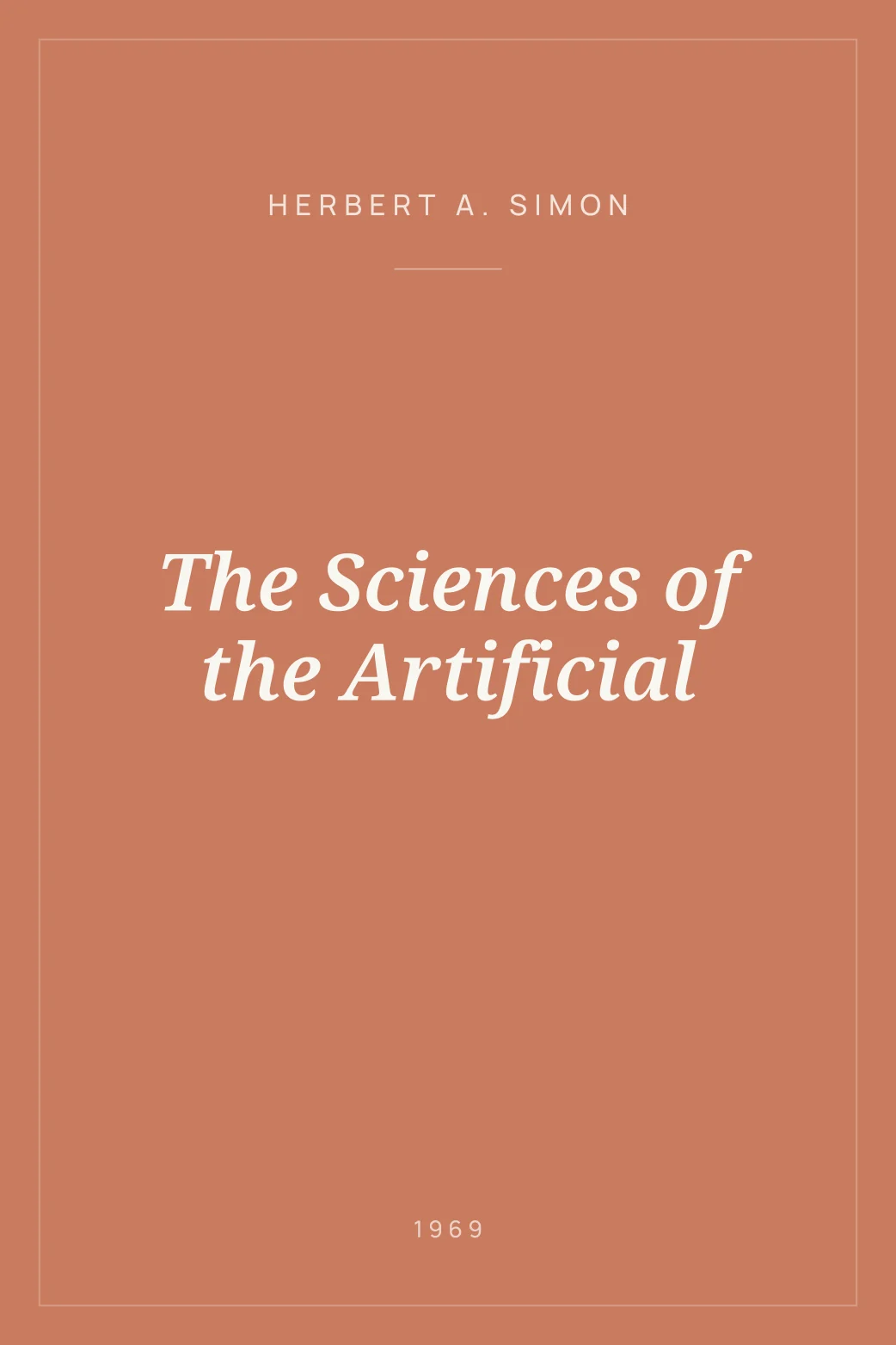 Portada de The Sciences of the Artificial