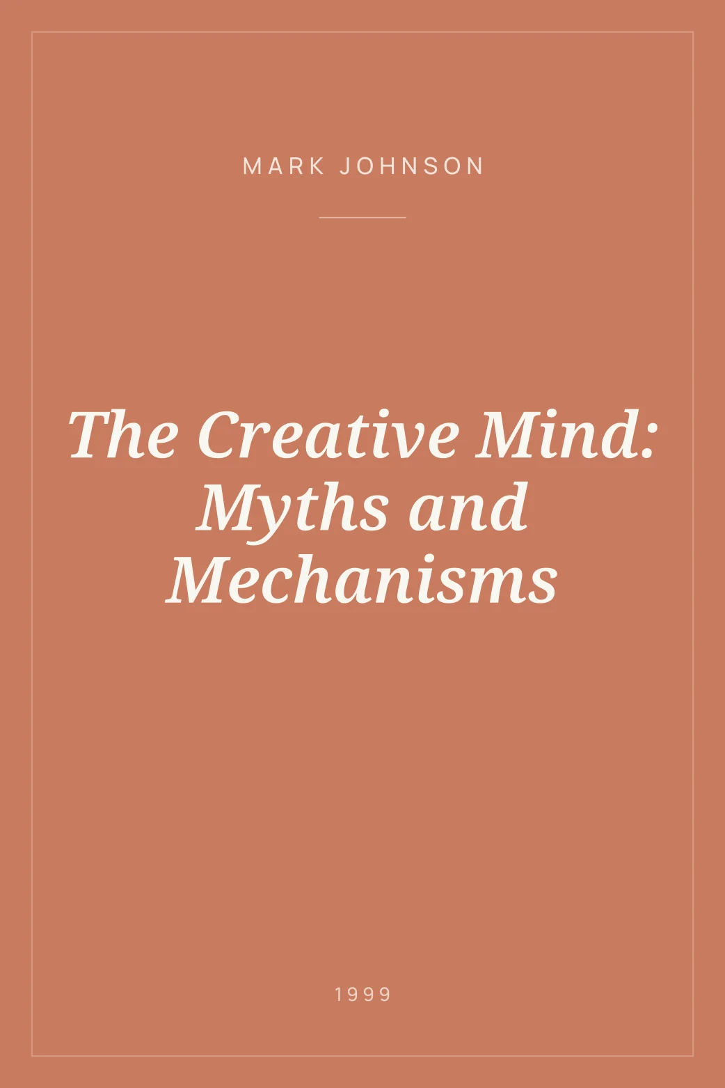 Portada de The Creative Mind: Myths and Mechanisms