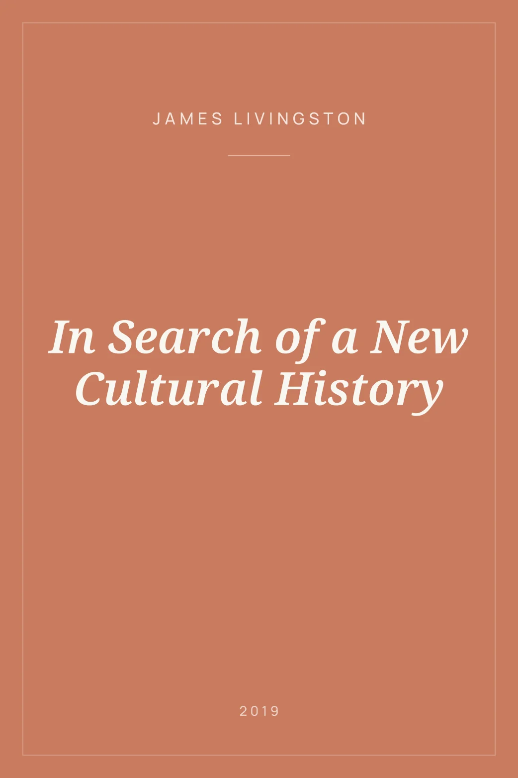 Portada de In Search of a New Cultural History