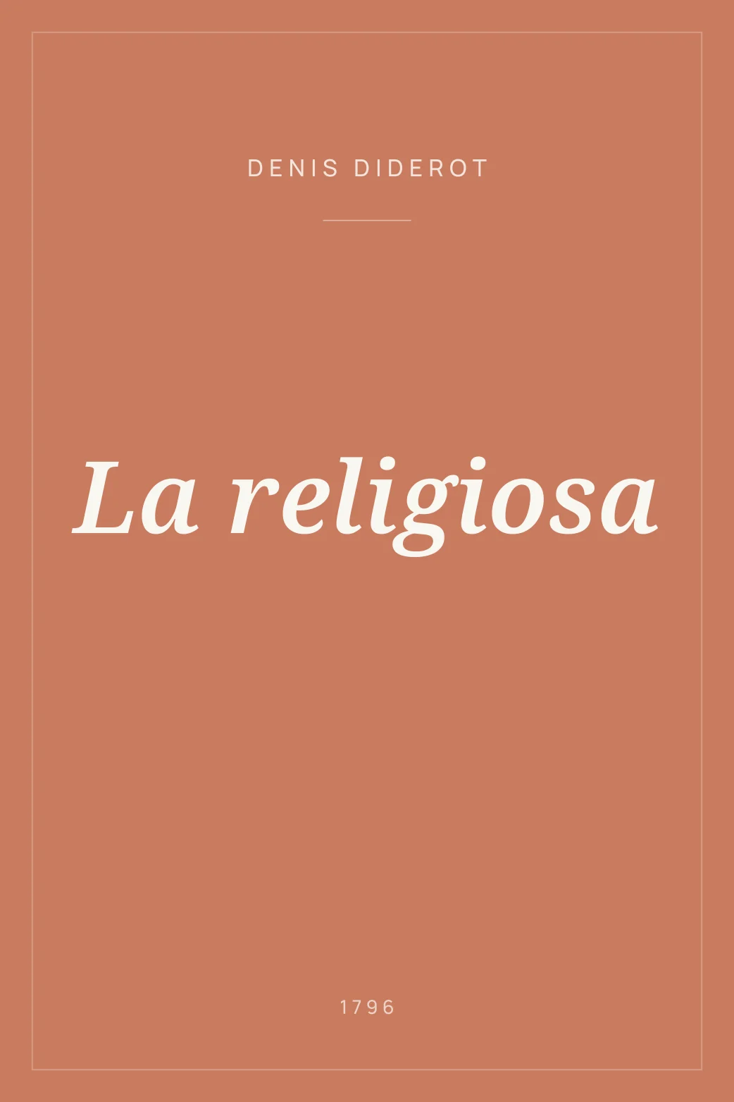 Portada de La religiosa