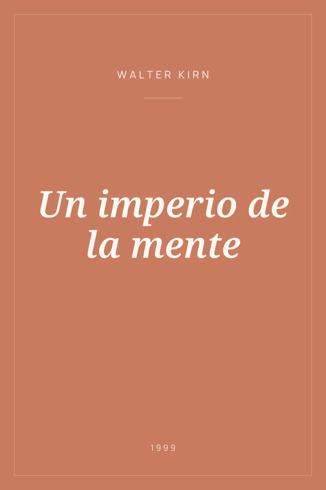 Portada de Un imperio de la mente