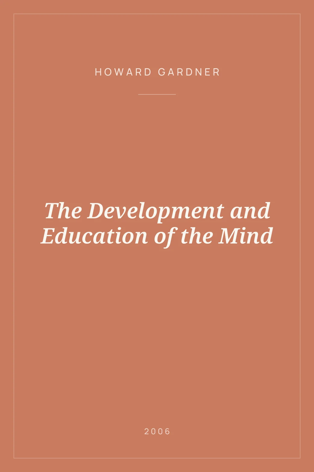 Portada de The Development and Education of the Mind