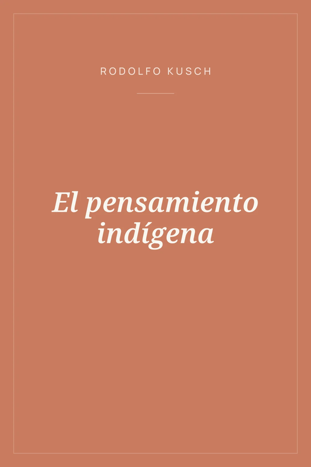 Portada de El pensamiento indígena