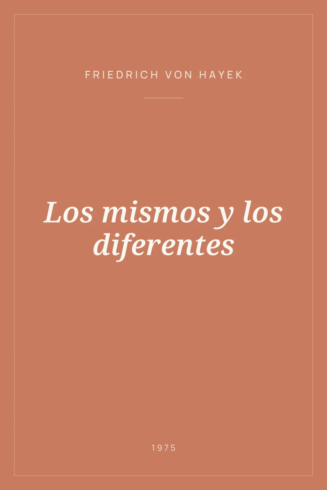 Portada de Los mismos y los diferentes